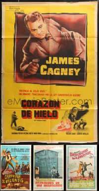 6t0627 LOT OF 4 FOLDED ARGENTINEAN POSTERS 1950s-1960s great images from a variety of movies!