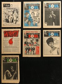 6t0204 LOT OF 7 REALIST AND SOUL NEWSPAPERS AND MAGAZINES 1967-1968 great music images & articles!