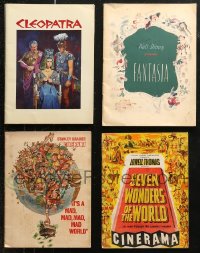 6t0095 LOT OF 4 SOFTCOVER SOUVENIR PROGRAM BOOKS 1940s-1960s Fantasia, Cleopatra & more!