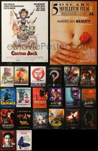 6t0984 LOT OF 22 FORMERLY FOLDED 15X21 FRENCH POSTERS 1960s-2010s a variety of movie images!