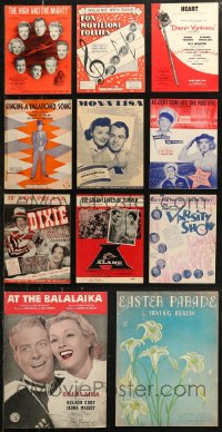 6t0525 LOT OF 11 SHEET MUSIC 1920s-1950s great songs from a variety of movies & more!