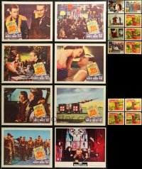 6t0481 LOT OF 20 LOBBY CARDS 1950s-1970s incomplete sets from a variety of different movies!