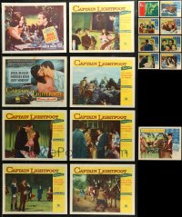 6t0476 LOT OF 25 LOBBY CARDS 1950s-1960s mostly complete sets from a variety of different movies!