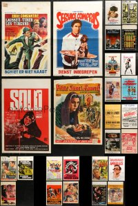 6t0898 LOT OF 27 MOSTLY FORMERLY FOLDED BELGIAN POSTERS 1950s-1990s a variety of movie images!