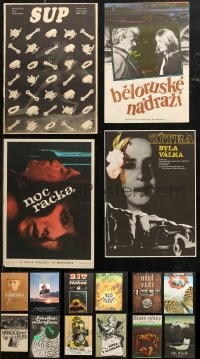 6t0937 LOT OF 16 UNFOLDED AND FORMERLY FOLDED 12X16 CZECH POSTERS 1970s-1990s cool movie images!