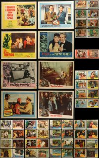6t0414 LOT OF 98 HORROR/SCI-FI LOBBY CARDS 1950s-1960s incomplete sets from a variety of movies!