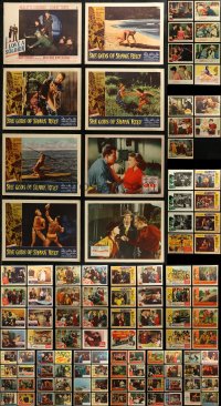 6t0406 LOT OF 125 LOBBY CARDS 1940s-1950s incomplete sets from a variety of different movies!