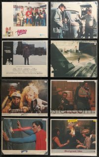 6t0490 LOT OF 8 INDIVIDUALLY BAGGED 1980S LOBBY CARDS 1980s scenes from a variety of movies!