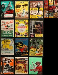 6t0587 LOT OF 21 LAMINATED ENGLISH TRADE ADS 1940s-1950s great images from a variety of movies!
