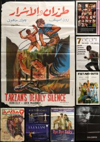 6t0628 LOT OF 10 FOLDED LEBANESE AND OTHER NON-U.S. POSTERS 1970s-2010s from a variety of movies!