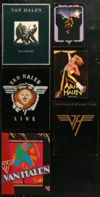 6t0111 LOT OF 6 VAN HALEN SOUVENIR PROGRAM BOOKS 1970s-1980s images & info from concert tours!