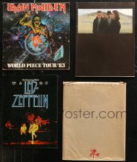 6t0115 LOT OF 3 ROCK 'N' ROLL SOUVENIR PROGRAM BOOKS 1970s-1980s Iron Maiden, Led Zeppelin & more!