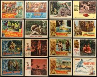 6t0482 LOT OF 17 TARZAN AND JUNGLE MOVIE 1940S-70S LOBBY CARDS 1940s-1970s incomplete sets!
