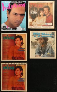 6t0215 LOT OF 5 MAGAZINES 1990-1995 great images & articles on movie & television stars!