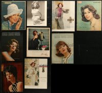 6t0190 LOT OF 9 SUZY PARKER MAGAZINE PAGES 1950s-1960s great images of the pretty actress!