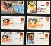 6t0776 LOT OF 6 HUMPHREY BOGART FIRST DAY COVERS 1997-1999 each with images from Casablanca!