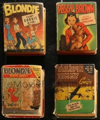 6t0078 LOT OF 4 BETTER LITTLE BOOKS HARDCOVER BOOKS 1940s Blondie, Peggy Brown, Tailspin Tommy!