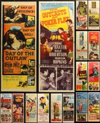 6t0960 LOT OF 22 FORMERLY FOLDED INSERTS 1950s great images from a variety of different movies!