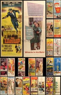 6t0959 LOT OF 23 FORMERLY FOLDED INSERTS 1940s-1950s great images from a variety of movies!
