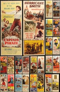 6t0958 LOT OF 24 FORMERLY FOLDED INSERTS 1950s great images from a variety of different movies!