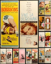 6t0962 LOT OF 18 UNFOLDED INSERTS 1950s-1970s great images from a variety of movies!