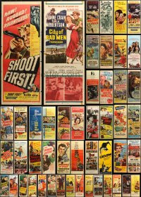 6t0951 LOT OF 61 FORMERLY FOLDED INSERTS 1940s-1970s great images from a variety of movies!