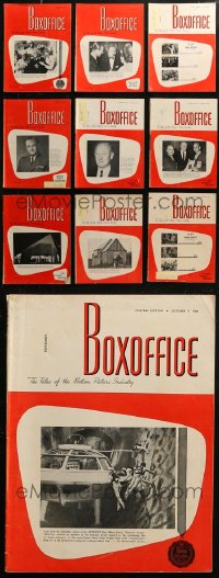6t0251 LOT OF 10 BOX OFFICE 1966 EXHIBITOR MAGAZINES 1966 images & information for theater owners!