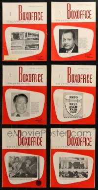6t0255 LOT OF 6 BOX OFFICE 1967 EXHIBITOR MAGAZINES 1967 images & information for theater owners!