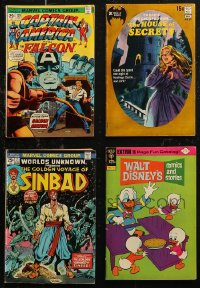 6t0169 LOT OF 4 COMIC BOOKS 1970s Captain America, Sinbad, Donald Duck, House of Secrets!