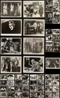 6t0810 LOT OF 89 MOSTLY HORROR 8X10 REPRO PHOTOS 1980s including many with stars in monster makeup!