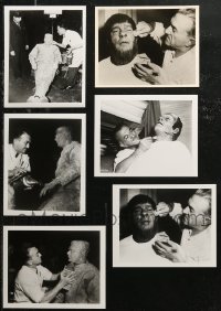 6t0845 LOT OF 6 JACK PIERCE UNIVERSAL MONSTER MAKE-UP CANDID 8X10 REPRO PHOTOS 1980s behind the scenes!