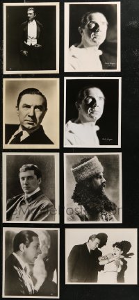 6t0842 LOT OF 8 BELA LUGOSI 8X10 REPRO PHOTOS 1980s great portraits of the horror legend!