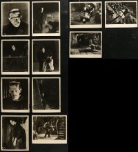 6t0837 LOT OF 11 FRANKENSTEIN 8X10 REPRO PHOTOS 1980s Boris Karloff in full monster makeup!