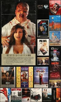 6t0608 LOT OF 25 FOLDED MISCELLANEOUS POSTERS 1980s-1990s great images from a variety of movies!