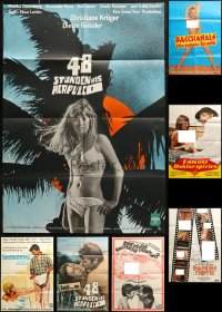 6t0644 LOT OF 7 FOLDED SEXPLOITATION GERMAN A1 POSTERS 1960s-1970s great images with some nudity!