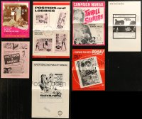 6t0134 LOT OF 7 UNCUT SEXPLOITATION PRESSBOOKS 1960s-1970s sexy advertising with some nudity!