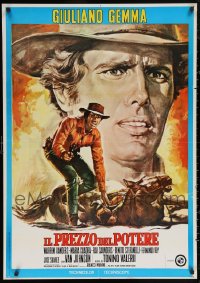 6t1057 LOT OF 37 FORMERLY FOLDED BULLET FOR THE PRESIDENT ITALIAN ONE-SHEETS 1969 spaghetti western!