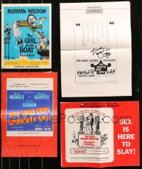 6t0135 LOT OF 7 UNCUT ENGLISH & U.S. PRESSBOOKS 1950s-1970s advertising a variety of movies!