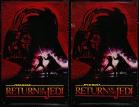 6t1084 LOT OF 2 UNFOLDED RETURN OF THE JEDI 22X34 COMMERCIAL POSTERS 1983 cool Drew Struzan art!