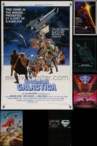 6t0378 LOT OF 7 FOLDED SCI-FI ONE-SHEETS 1970s-2000s great images from a variety of movies!
