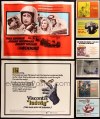 6t1001 LOT OF 8 MOSTLY UNFOLDED HALF-SHEETS 1970s great images from a variety of movies!