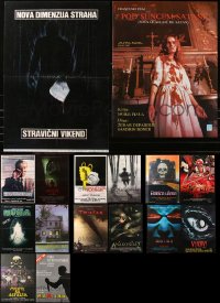 6t0920 LOT OF 24 FORMERLY FOLDED HORROR/SCI-FI YUGOSLAVIAN POSTERS 1980s-2000s cool movie images!