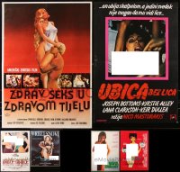 6t0930 LOT OF 6 FORMERLY FOLDED SEXPLOITATION YUGOSLAVIAN POSTERS 1970s-1980s with some nudity!