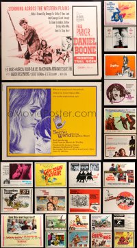 6t0991 LOT OF 35 MOSTLY UNFOLDED HALF-SHEETS 1960s great images from a variety of movies!