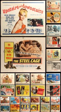 6t0993 LOT OF 28 FORMERLY FOLDED HALF-SHEETS 1940s-1970s great images from a variety of movies!
