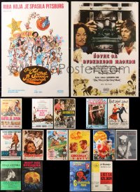 6t0923 LOT OF 17 FORMERLY FOLDED YUGOSLAVIAN POSTERS 1950s-1980s a variety of movie images!