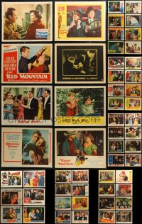 6t0448 LOT OF 54 1950S LOBBY CARDS 1950s great scenes from a variety of different movies!
