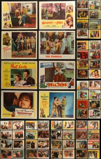 6t0430 LOT OF 72 1950S LOBBY CARDS 1950s great scenes from a variety of different movies!