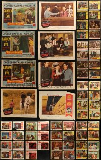 6t0417 LOT OF 95 LOBBY CARDS 1940s-1950s incomplete sets from a variety of different movies!