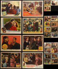 6t0474 LOT OF 27 LOBBY CARDS 1930s-1950s great scenes from a variety of different movies!